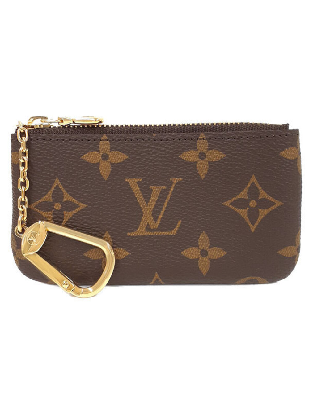 Louis Vuitton Monogram Card Key Case Wallet Pochette Ring Coin